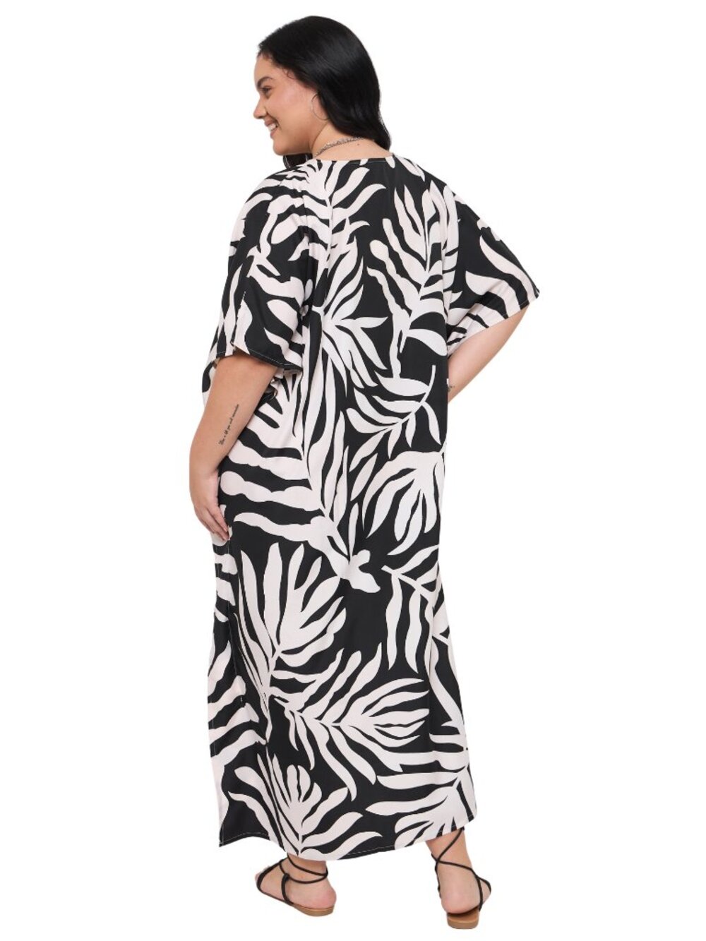 Gypsie Blu Women Plus Size Summer Wear Caftan Dress Beach Cover Up Maxi Dresses - Picture 7 of 9